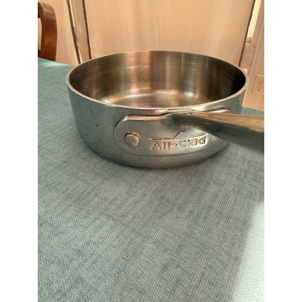 All Clad Stainless Steel Butter Warmer 0.5 Qt Saucepan 13 X 6 X 2.25” No Lid